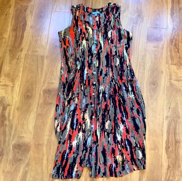 💙Flowy Button Up Sleeveless ‘Sears’ Dress - Picture 7 of 7